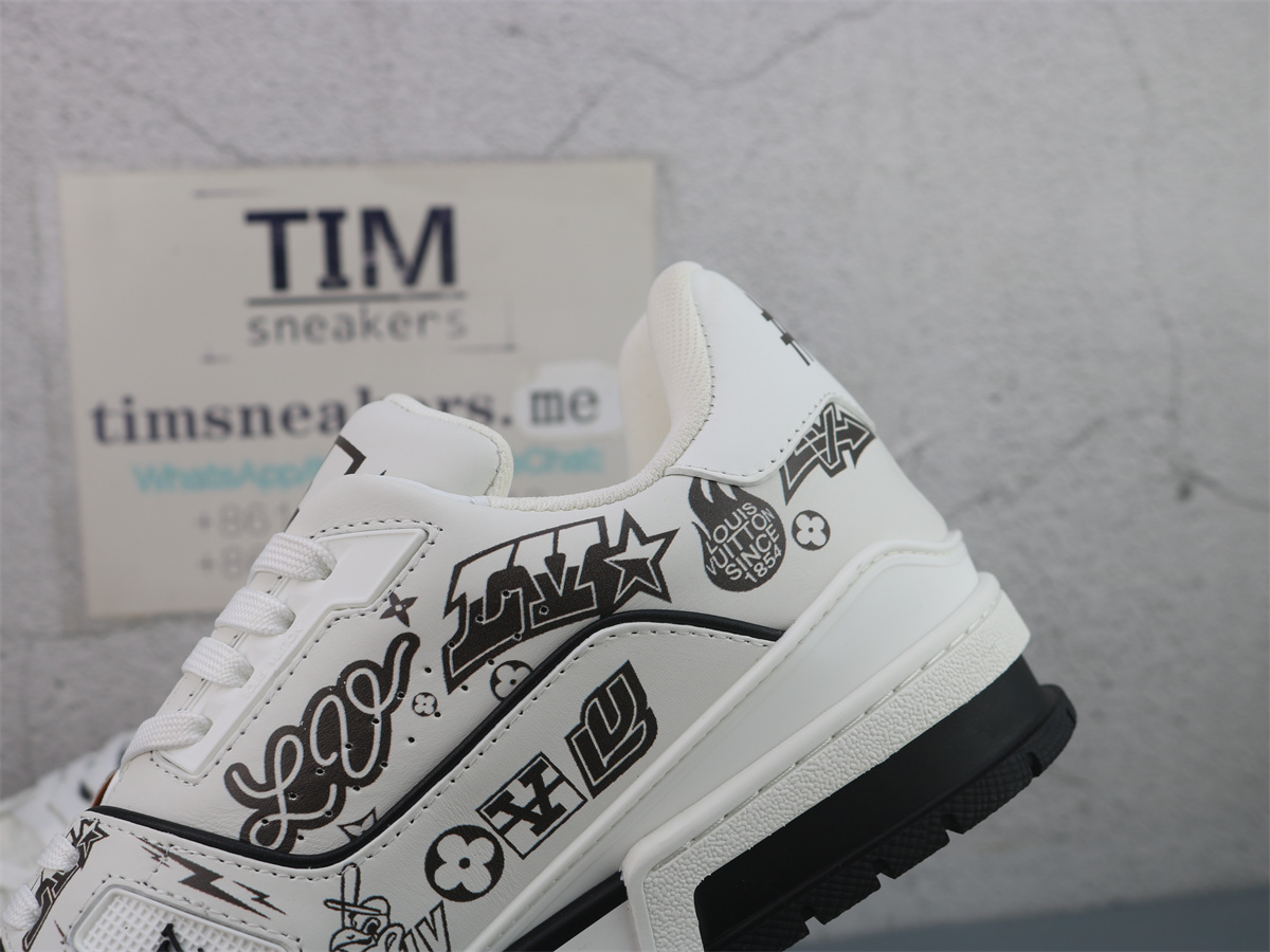 LV Trainer Sneaker White Black